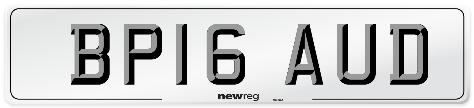 BP16 AUD Number Plate from New Reg